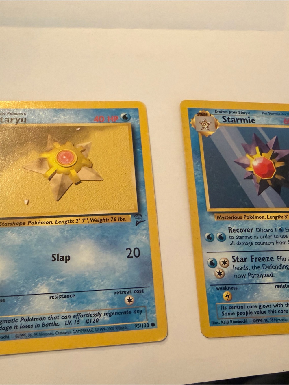 Staryu & Starmie Trading Cards - Yellow Border